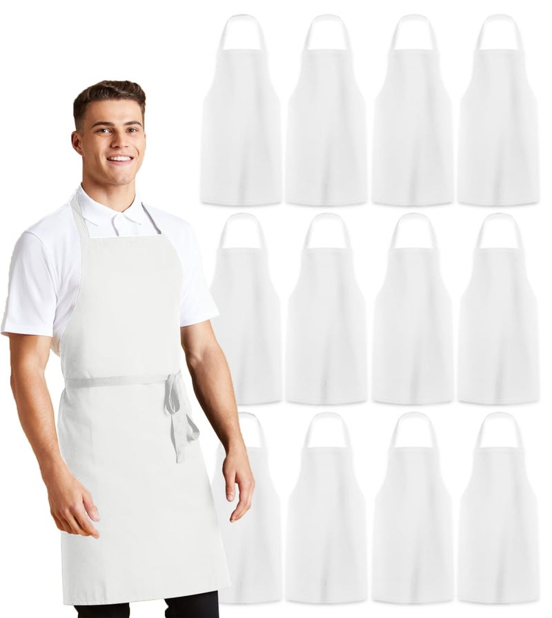 Avalon Kitchen white apron for women white aprons for adults chef apron for men grilling aprons for men - Image 1